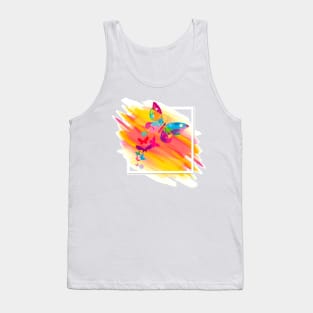 Graphic Design Multi Butterfly Tank Top